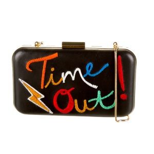 Alice + Olivia “Time Out” Shirley Embroidered Clutch